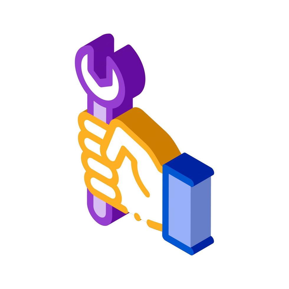 repairman isometric icon vector illustration