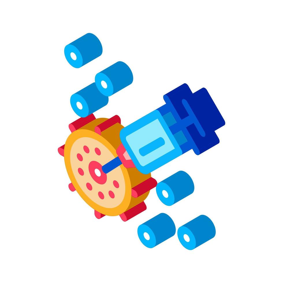 injection exactly to appointed place isometric icon vector illustration