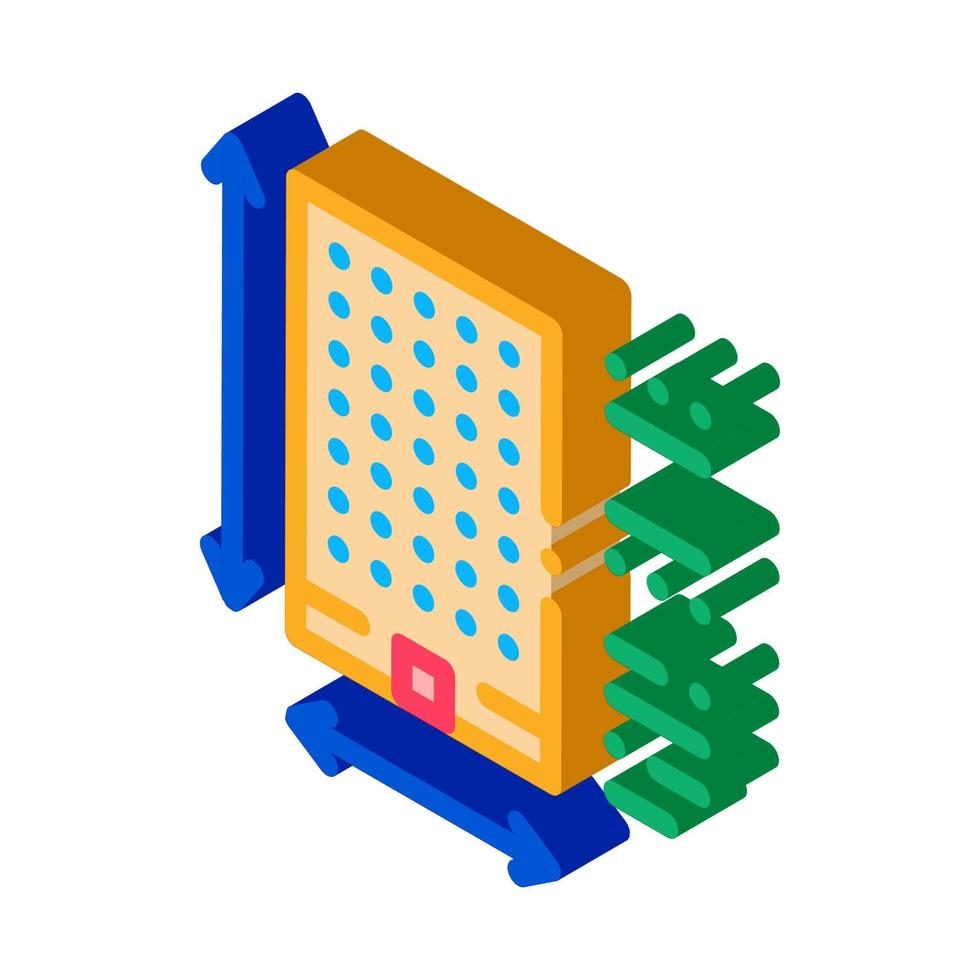 determination of area construction isometric icon vector illustration