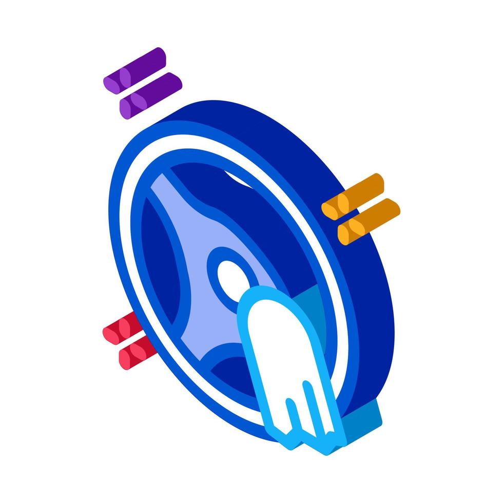 steering wheel cleaning isometric icon vector illustration