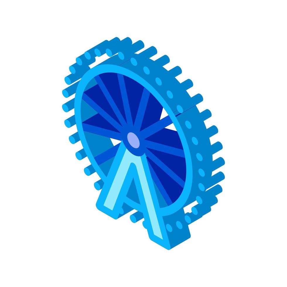 ferris wheel isometric icon vector illustration