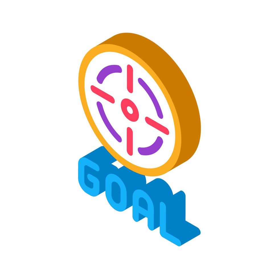 target goal isometric icon vector illustration