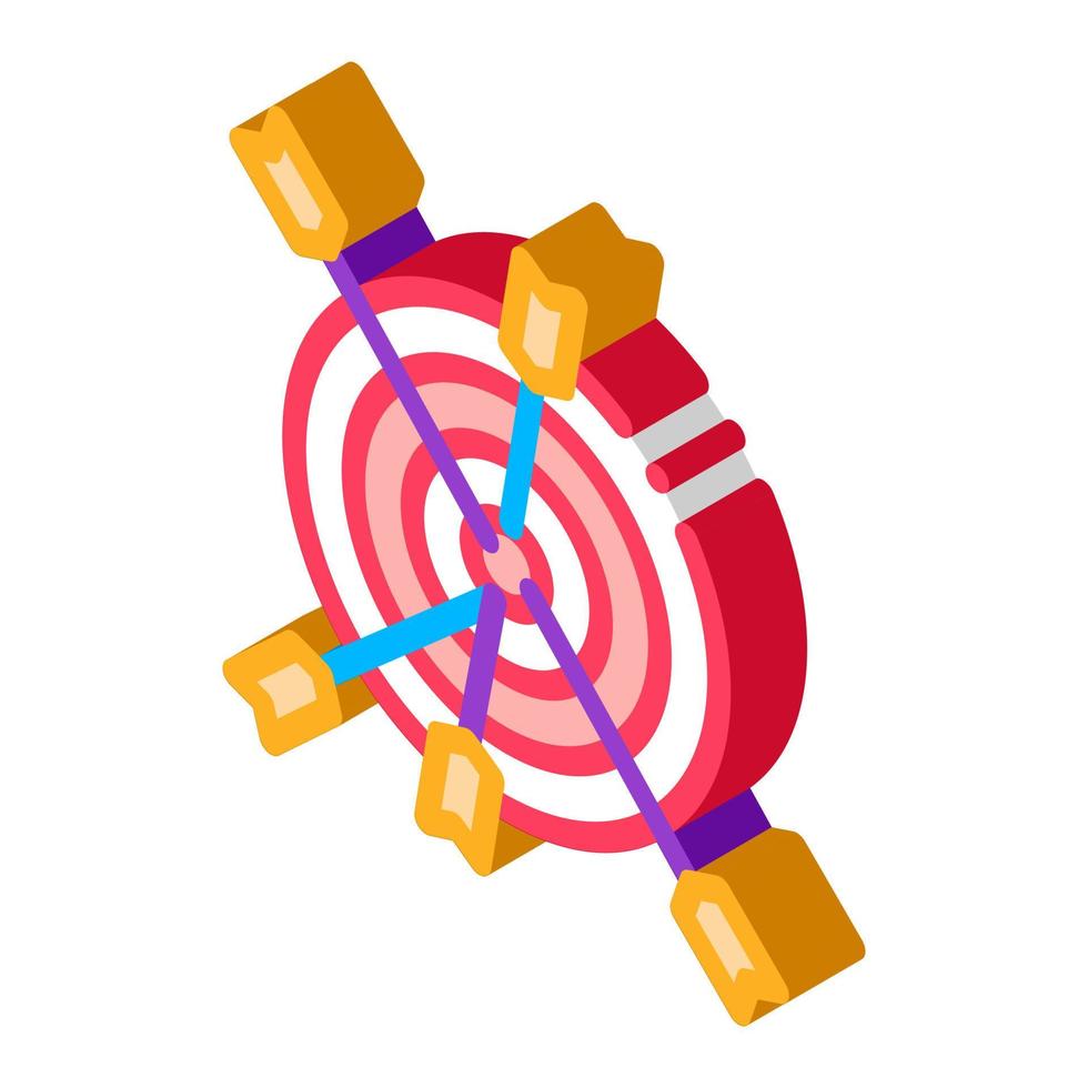 darts isometric icon vector illustration