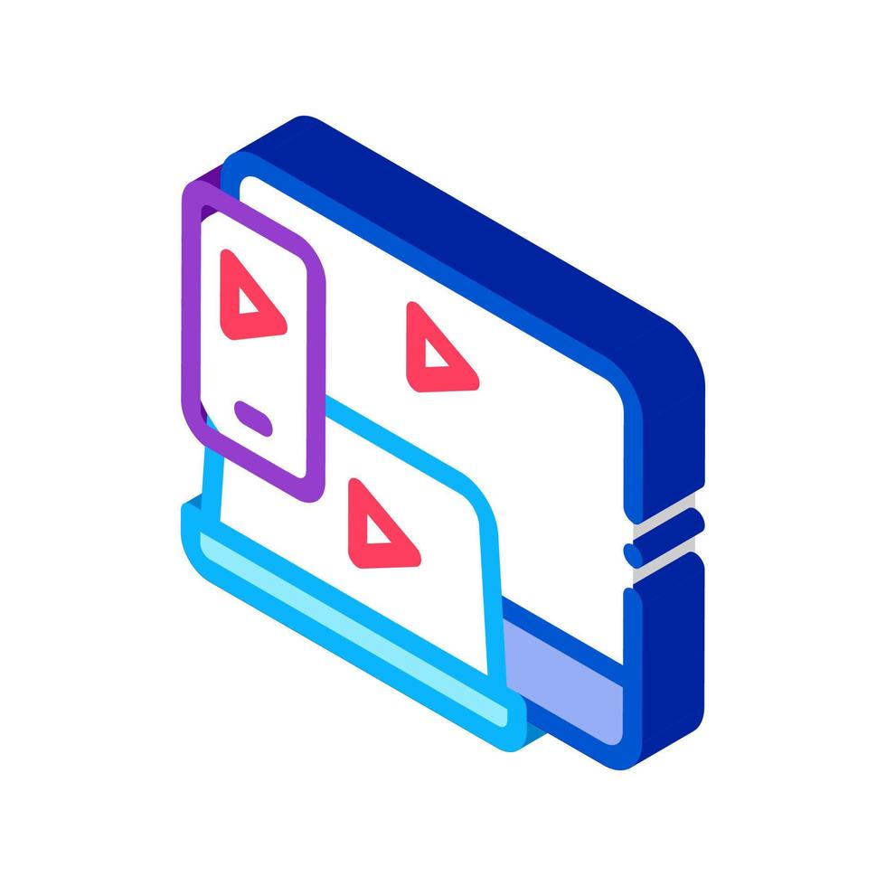 inclusion of all devices isometric icon vector illustration