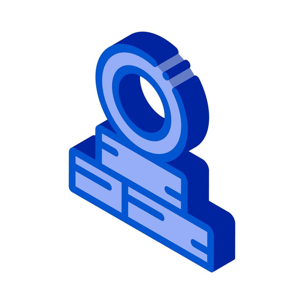 tire repair point isometric icon vector illustration