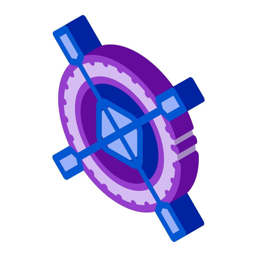 Ilustración de vector de icono isométrico de neumático sin impulsor