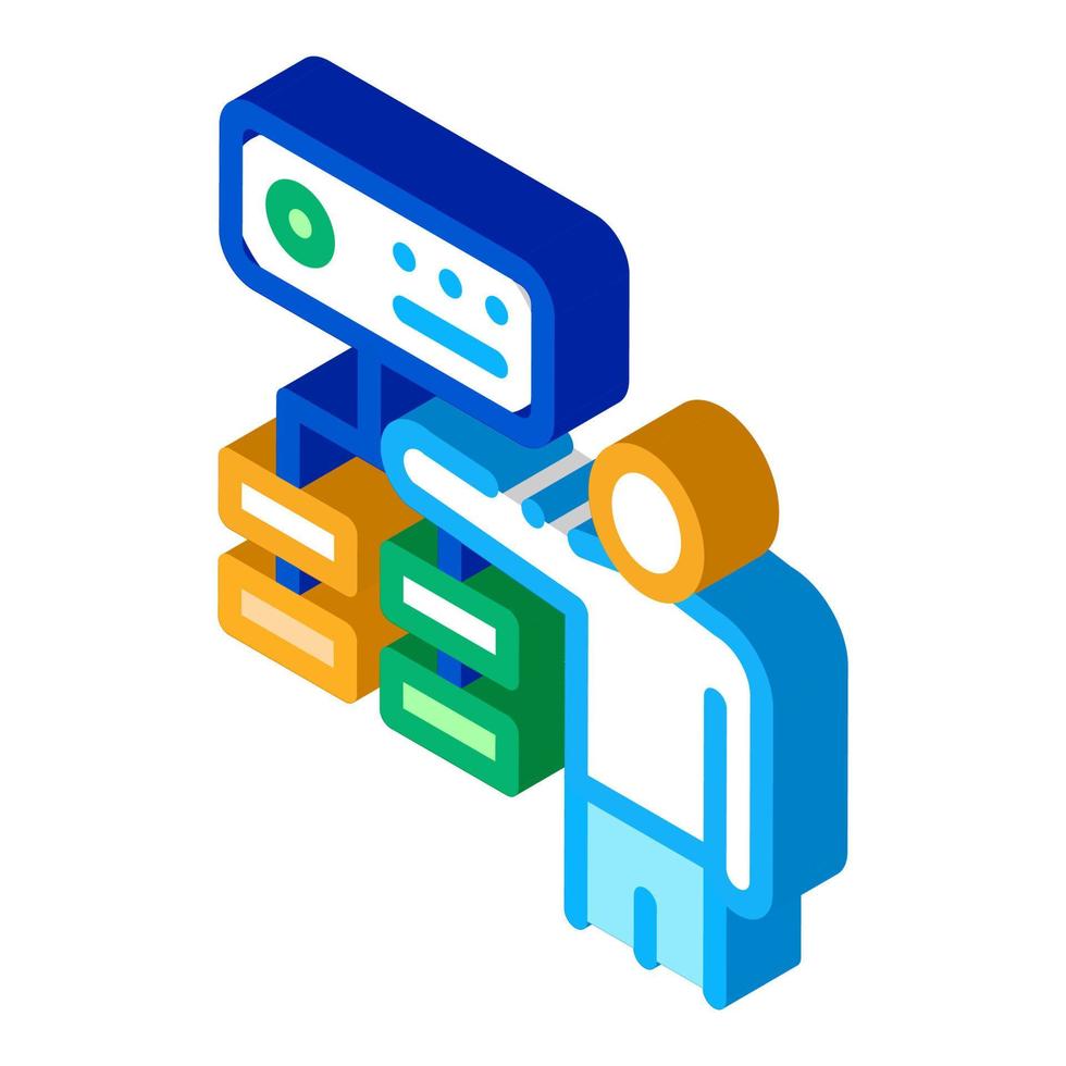 gradual algorithm isometric icon vector illustration