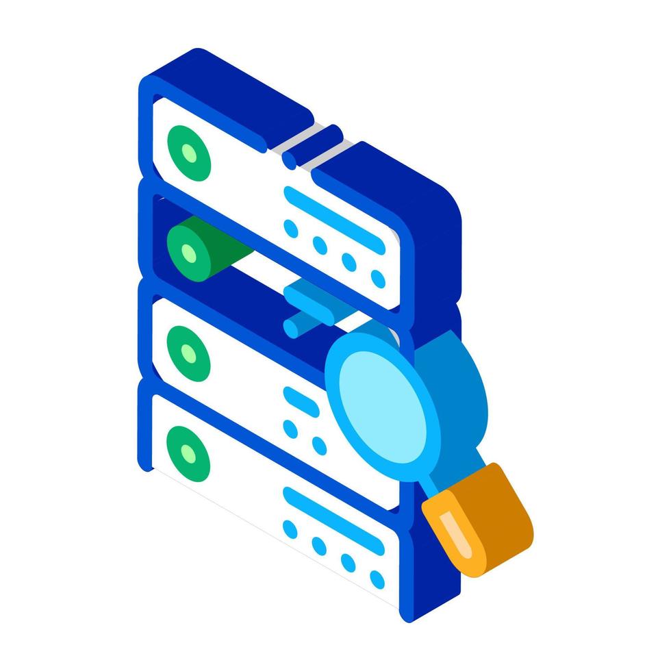 particle research algorithm isometric icon vector illustration