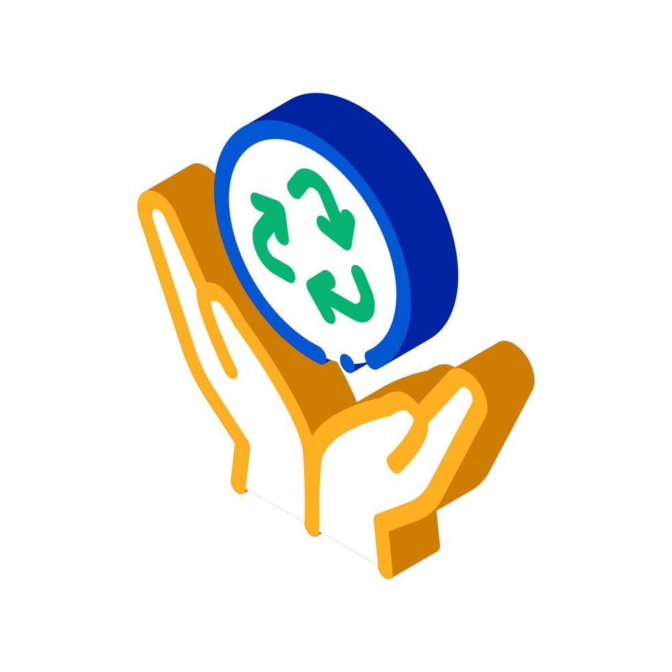 manual environmental industry isometric icon vector illustration