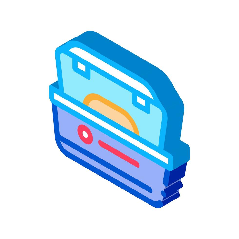 boxes trays isometric icon vector illustration