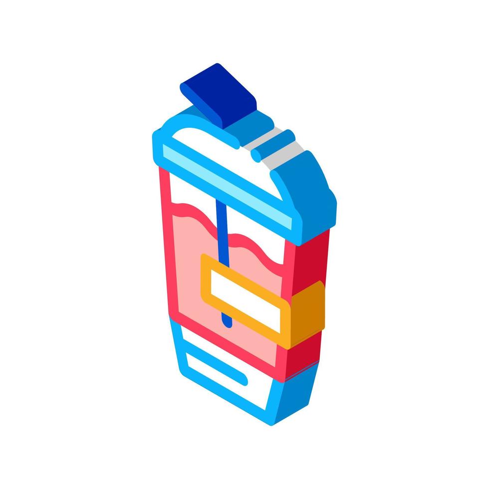 milk shake isometric icon vector illustration