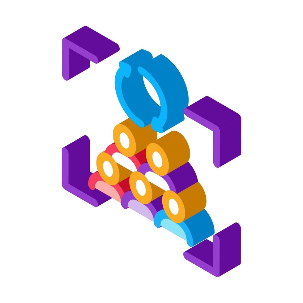 renewal of group of people isometric icon vector illustration