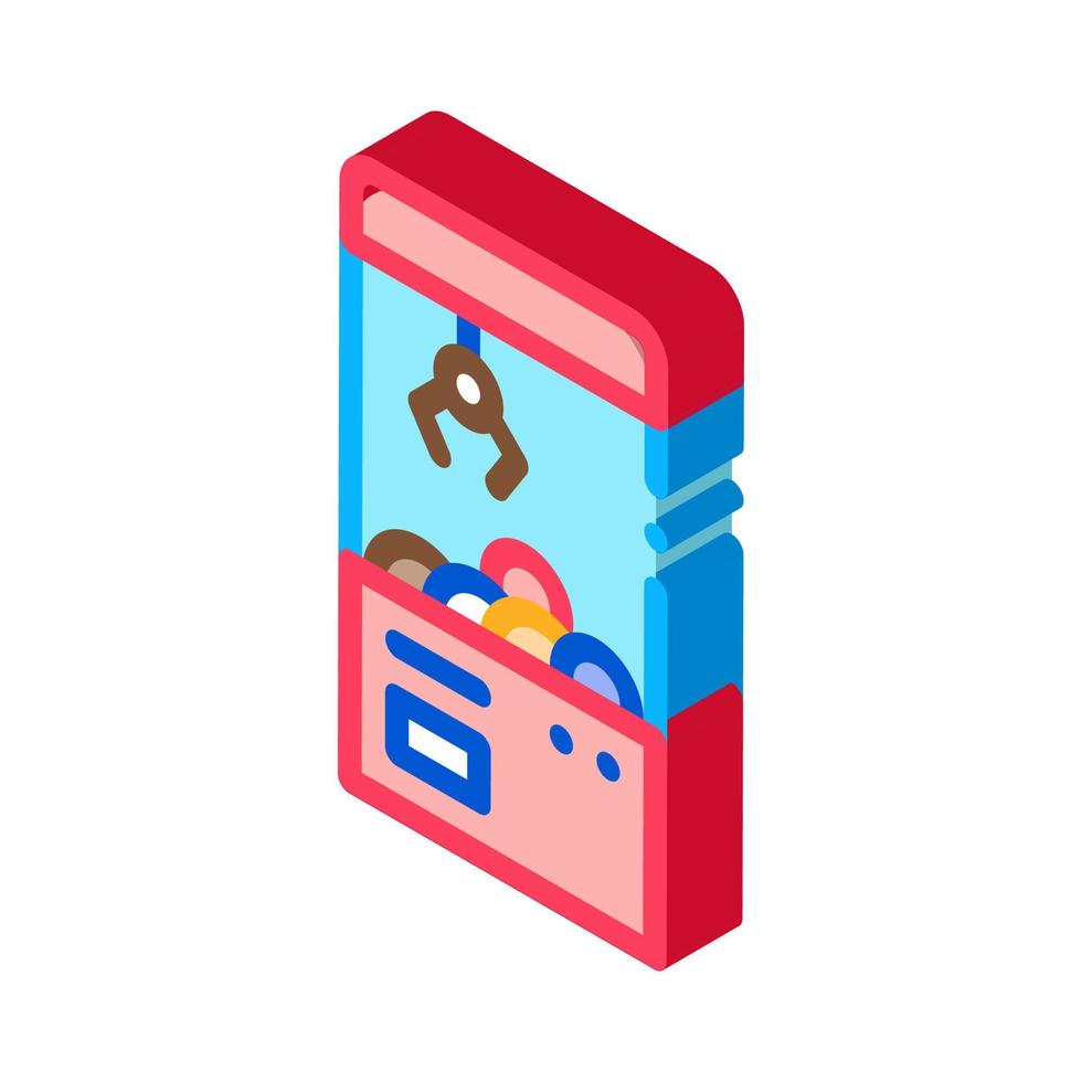 toy win machine isometric icon vector illustration