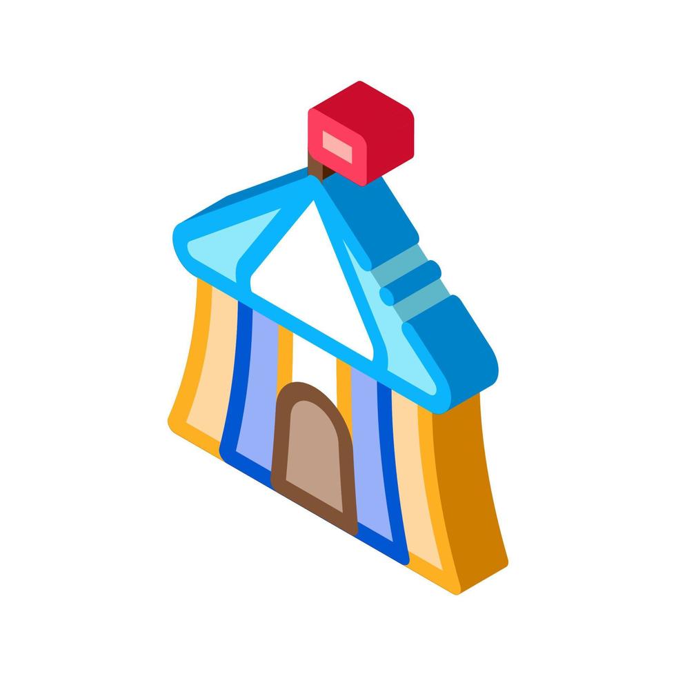 circus outside view isometric icon vector illustration