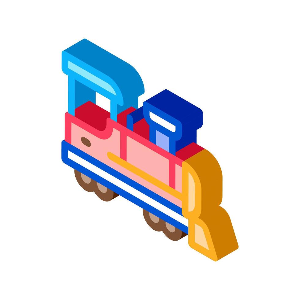 children train isometric icon vector illustration