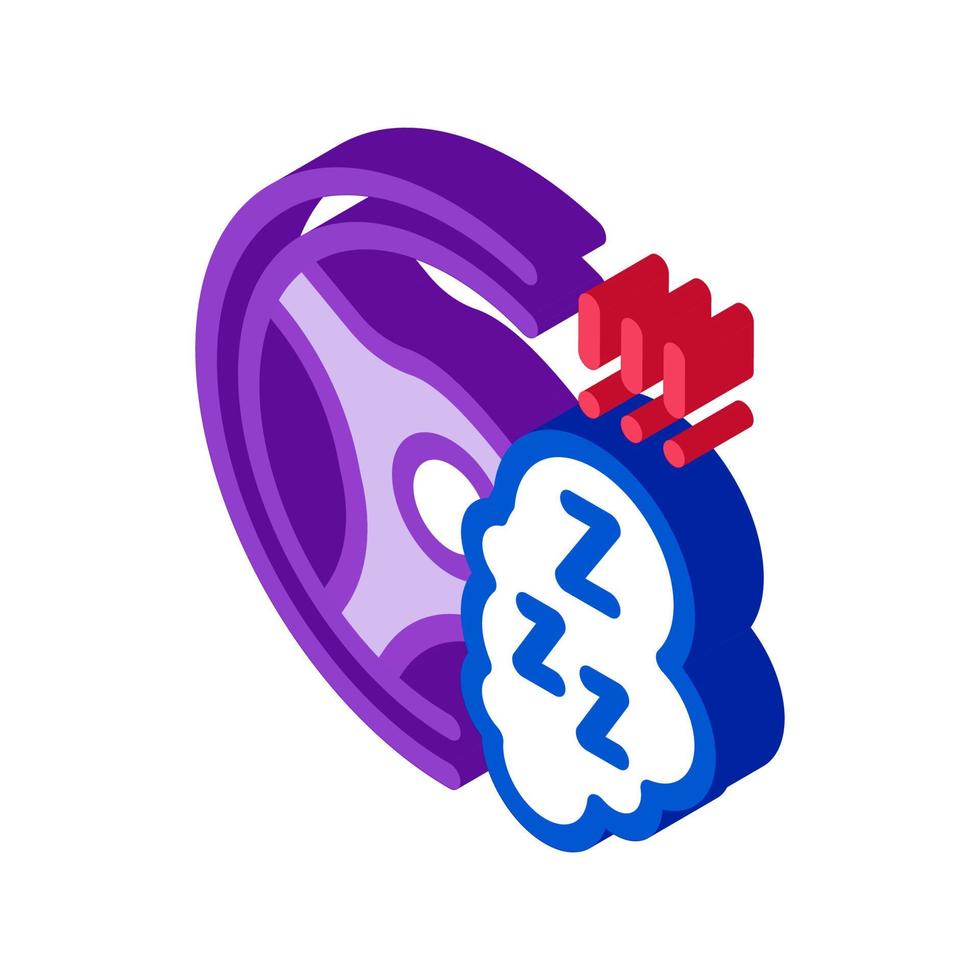 machine warning isometric icon vector illustration