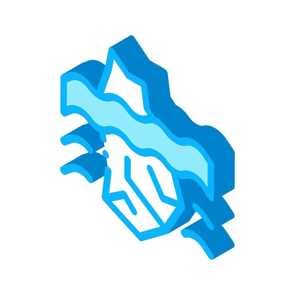 iceberg crash isometric icon vector illustration