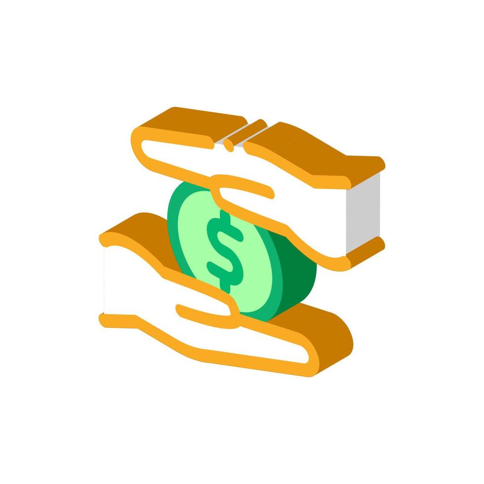 personal control over money isometric icon vector illustration