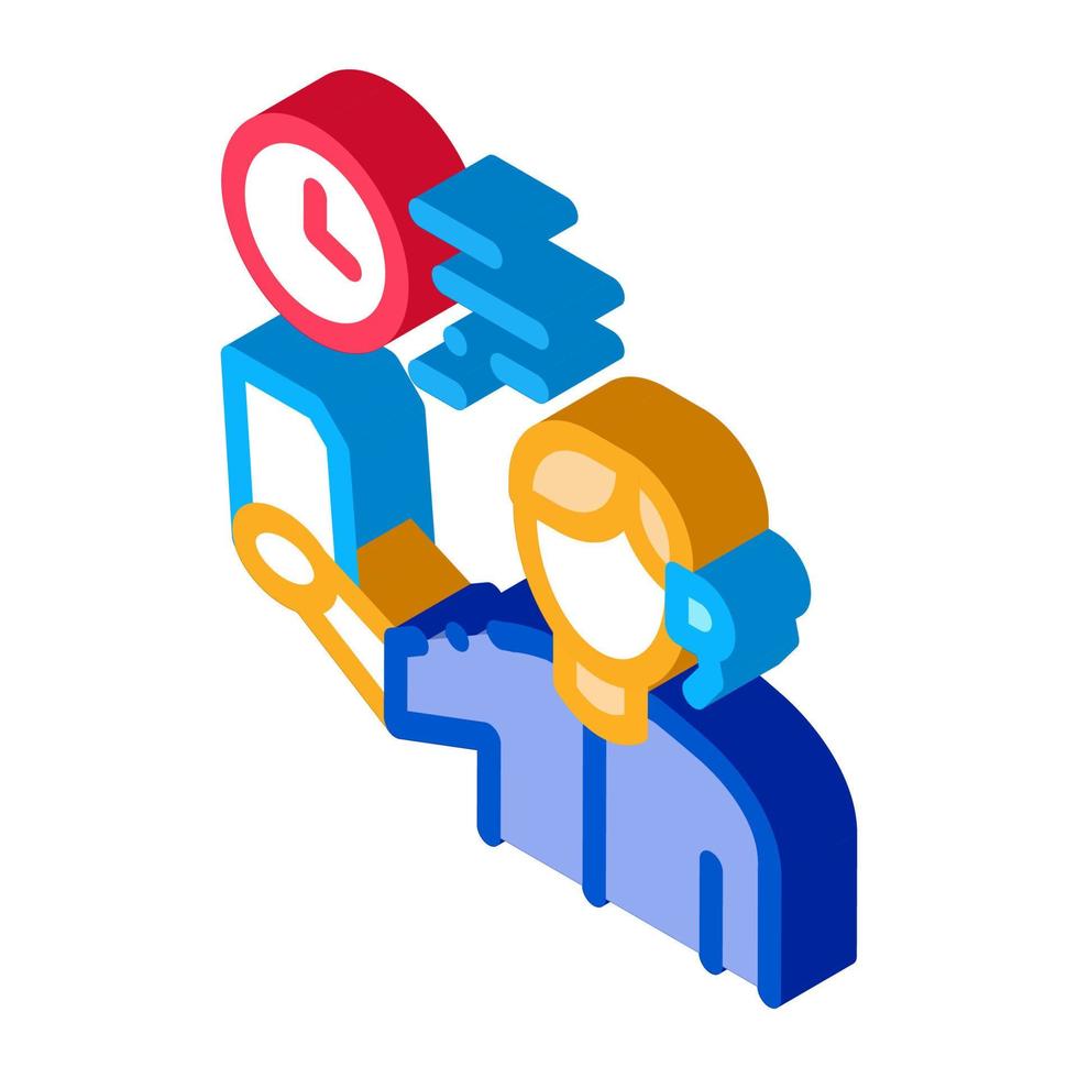 announcer leading isometric icon vector illustration