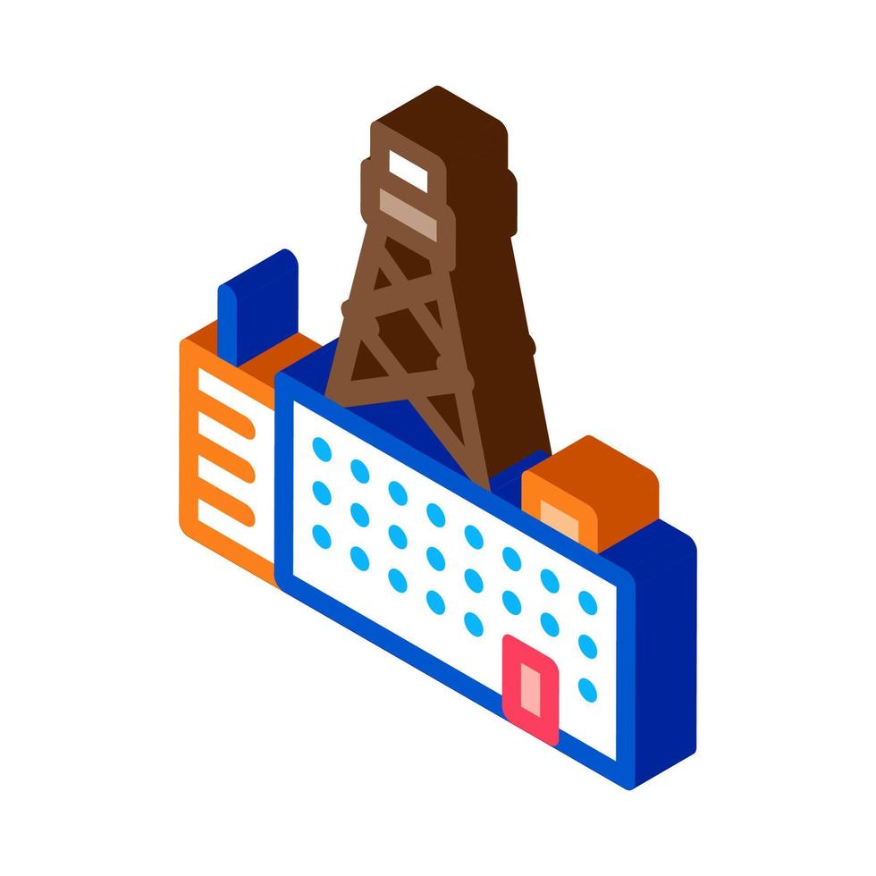 telephone connection station tower isometric icon vector illustration