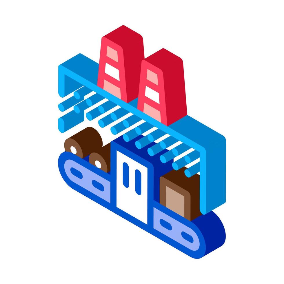 thermal power plant isometric icon vector illustration