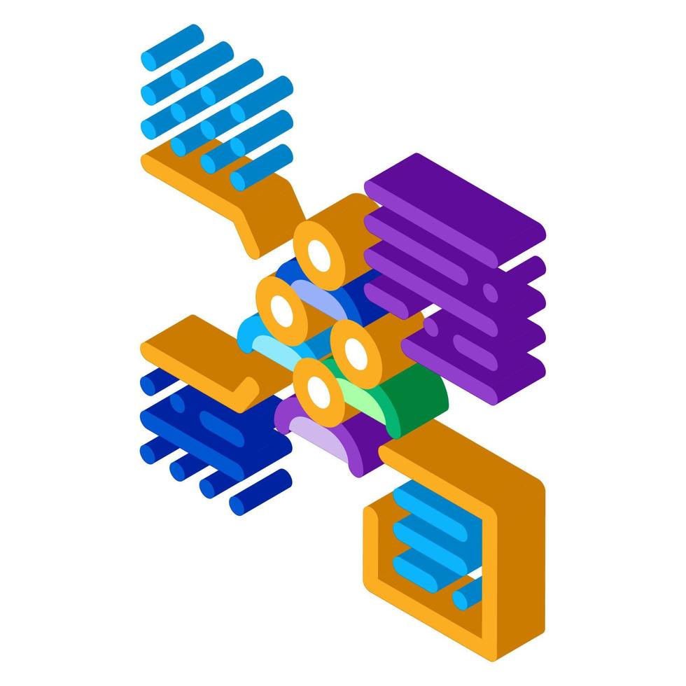 functions of person from group isometric icon vector illustration