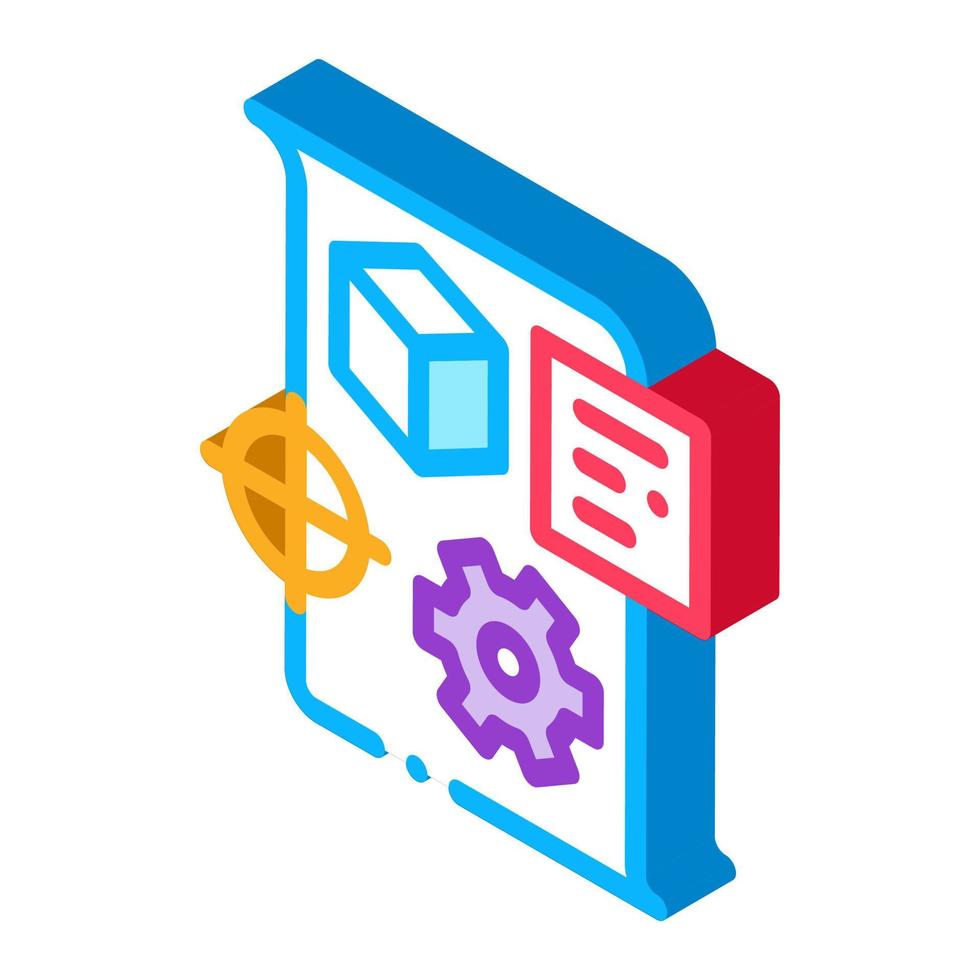 technical dispatch isometric icon vector illustration