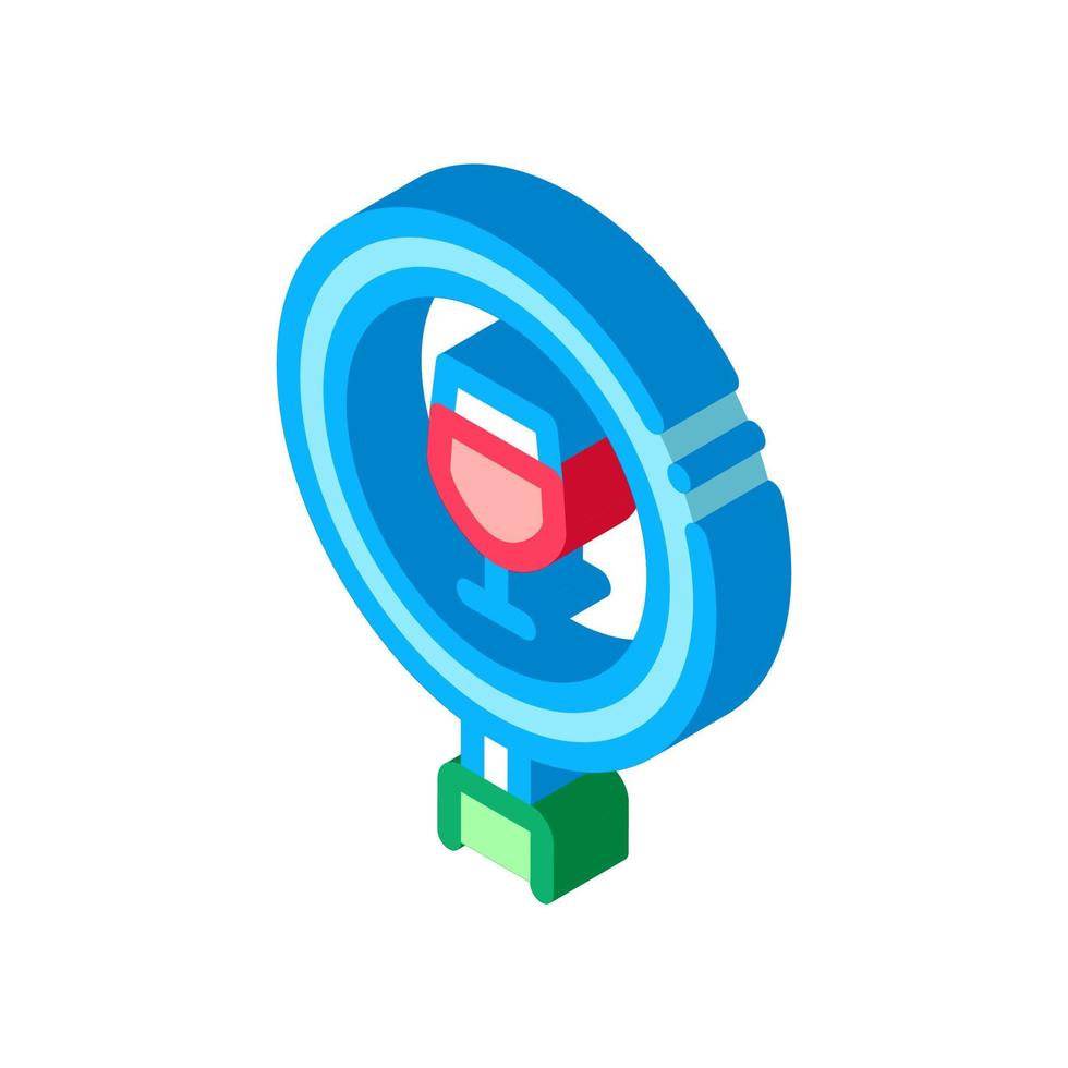 wine research isometric icon vector illustration