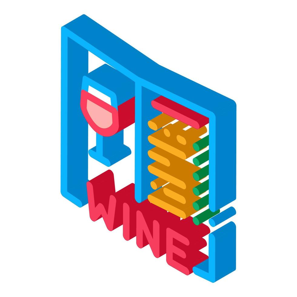 wine map isometric icon vector illustration