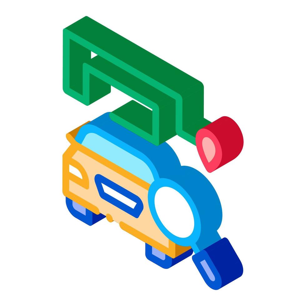 technical study of machine isometric icon vector illustration