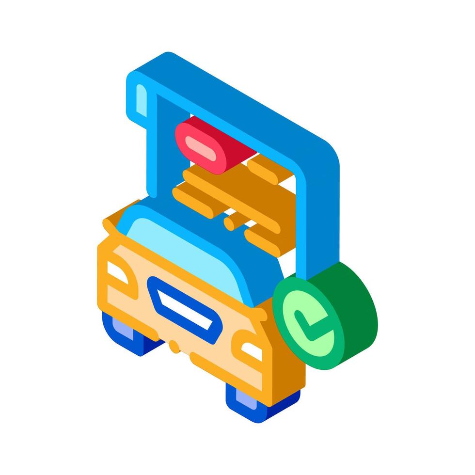 checked documents for car isometric icon vector illustration