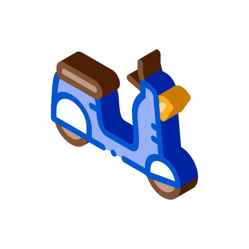 mobile motobike isometric icon vector illustration