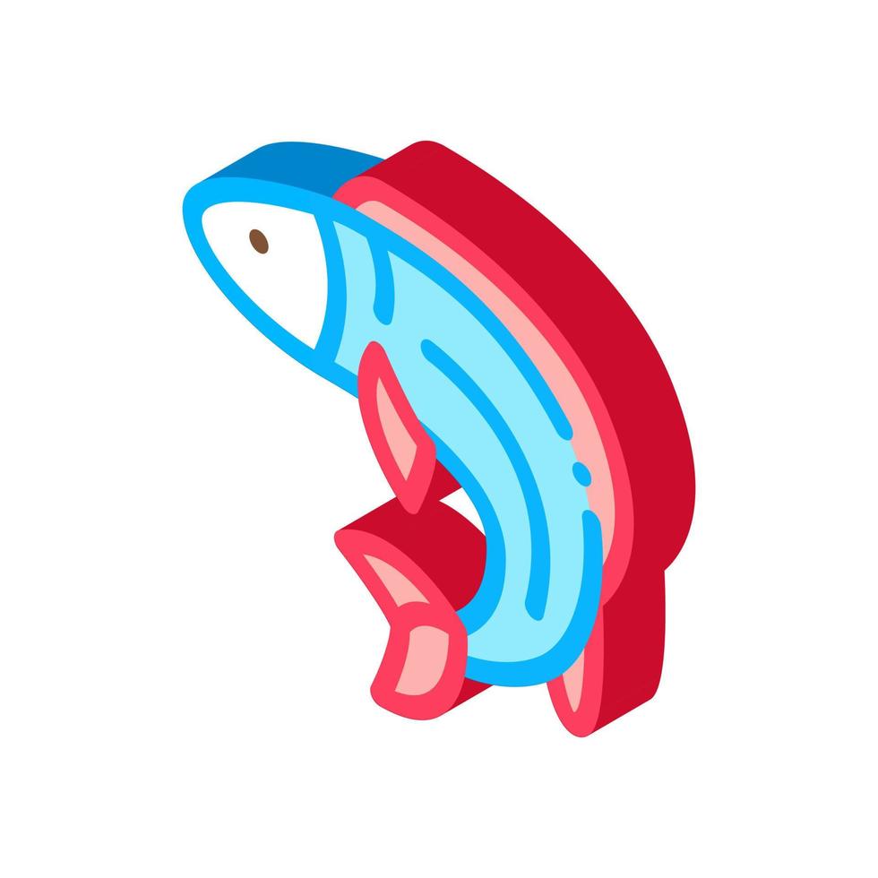 fish isometric icon vector illustration