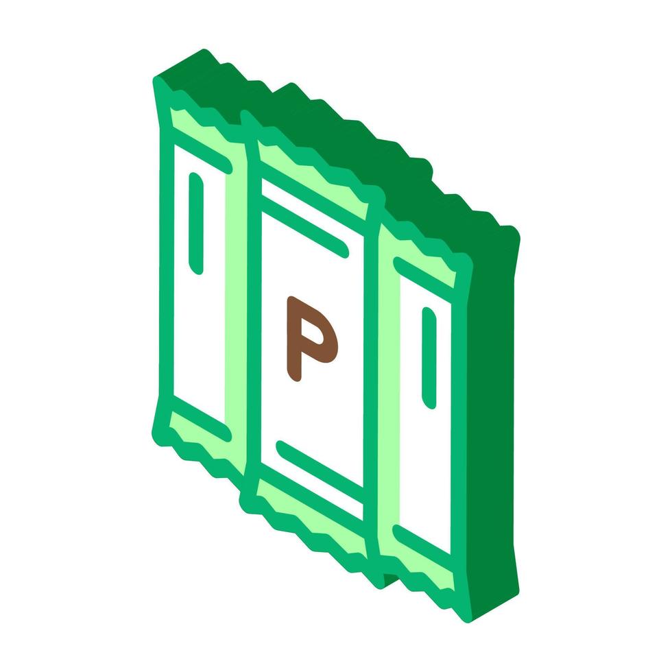 protein sticks isometric icon vector illustration