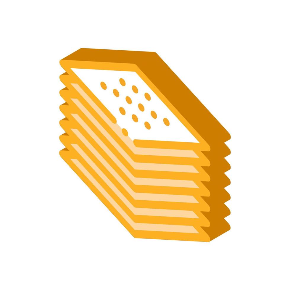 stack of tiles isometric icon vector illustration