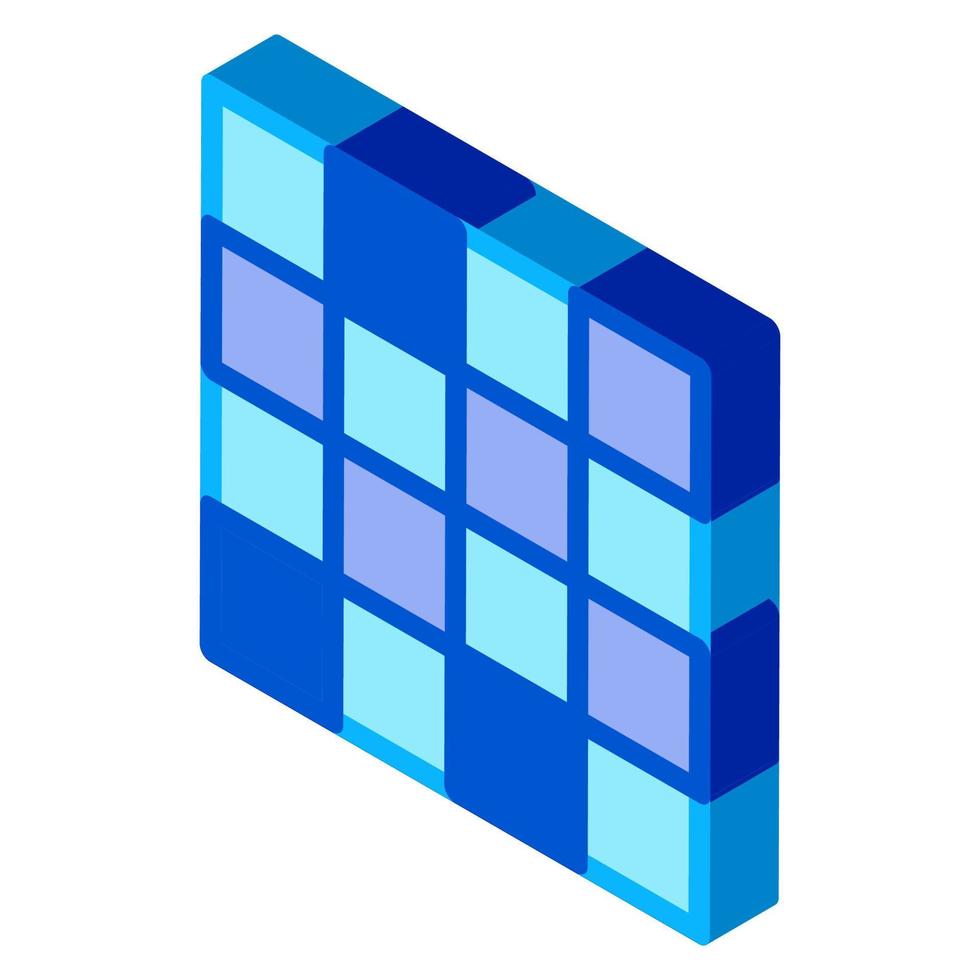 symmetrical tile surface isometric icon vector illustration