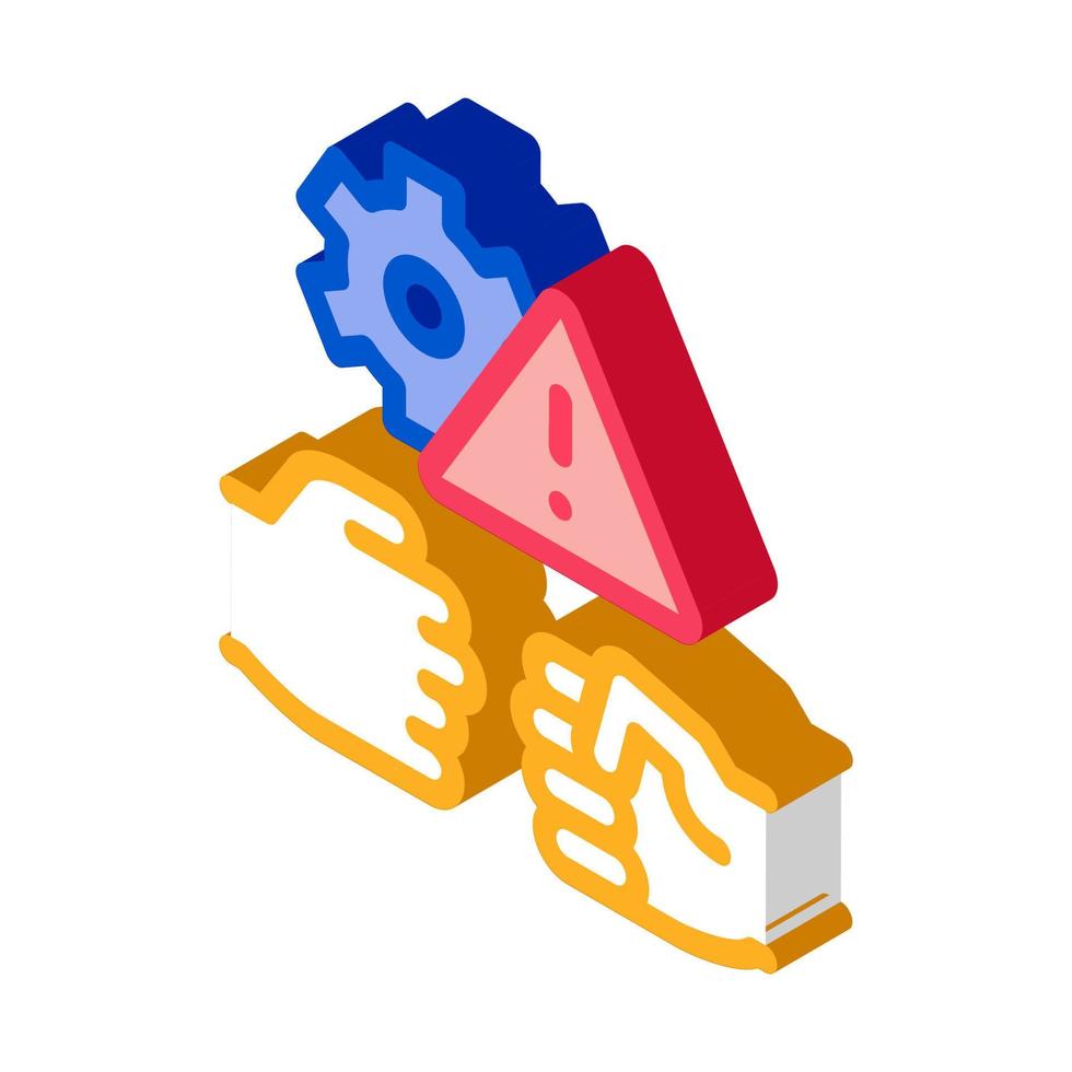 technical dispute isometric icon vector illustration