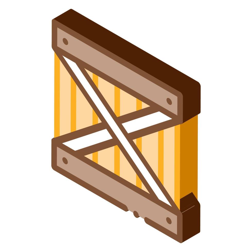 wood ban isometric icon vector illustration