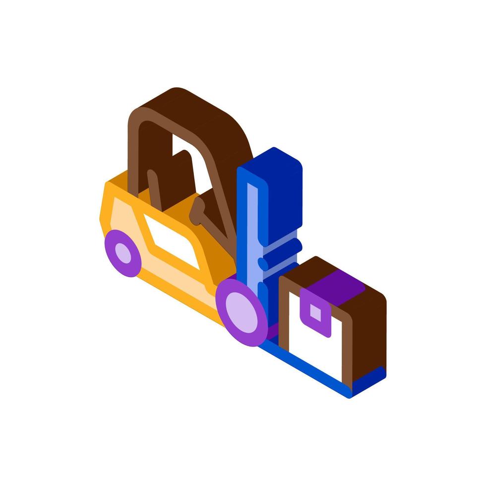 forklift car isometric icon vector illustration