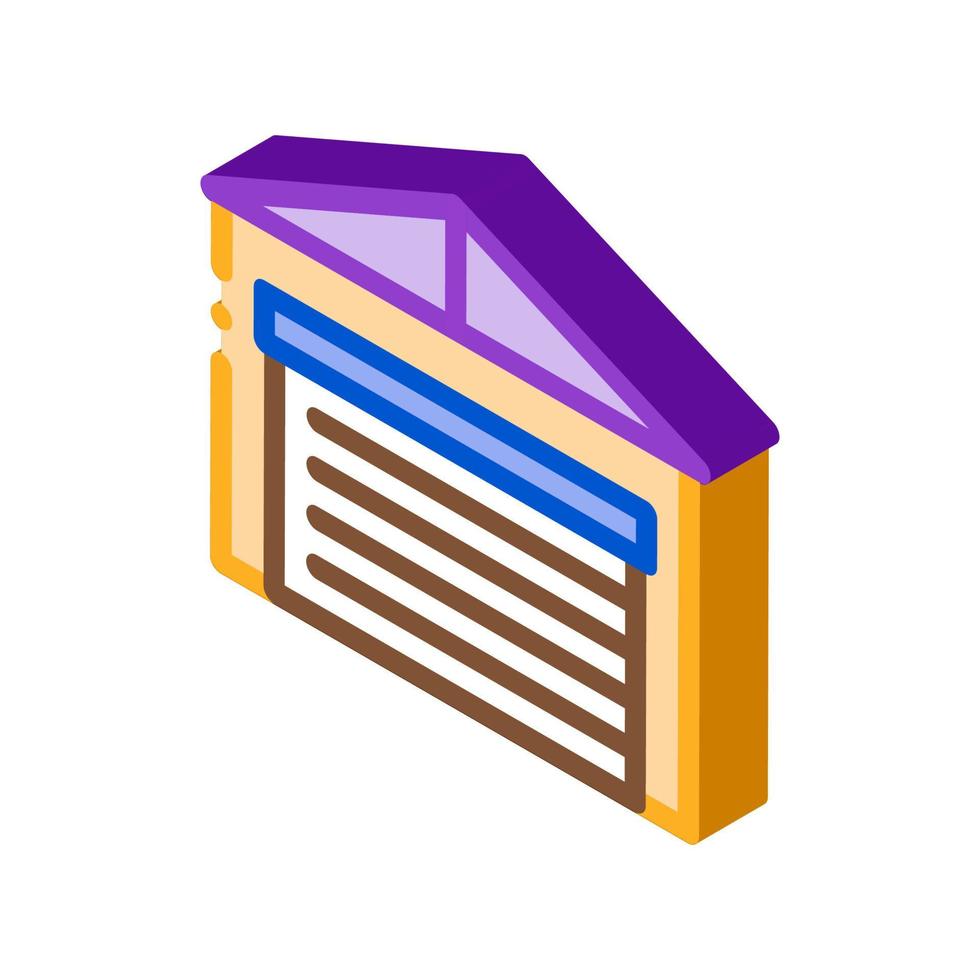 car parking closed isometric icon vector illustration