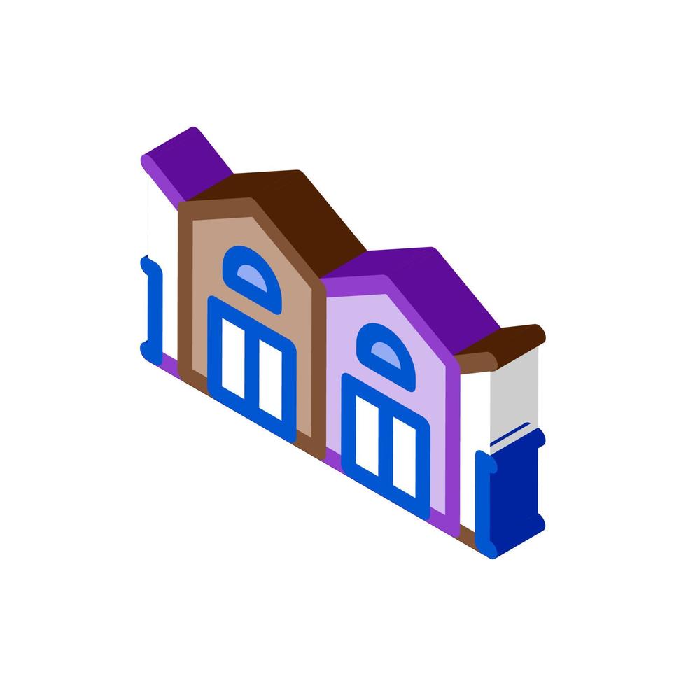 garage network isometric icon vector illustration