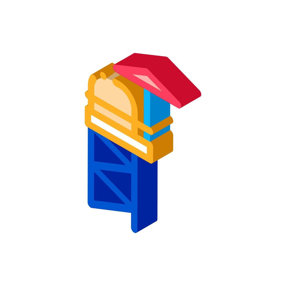 rescue tower isometric icon vector illustration