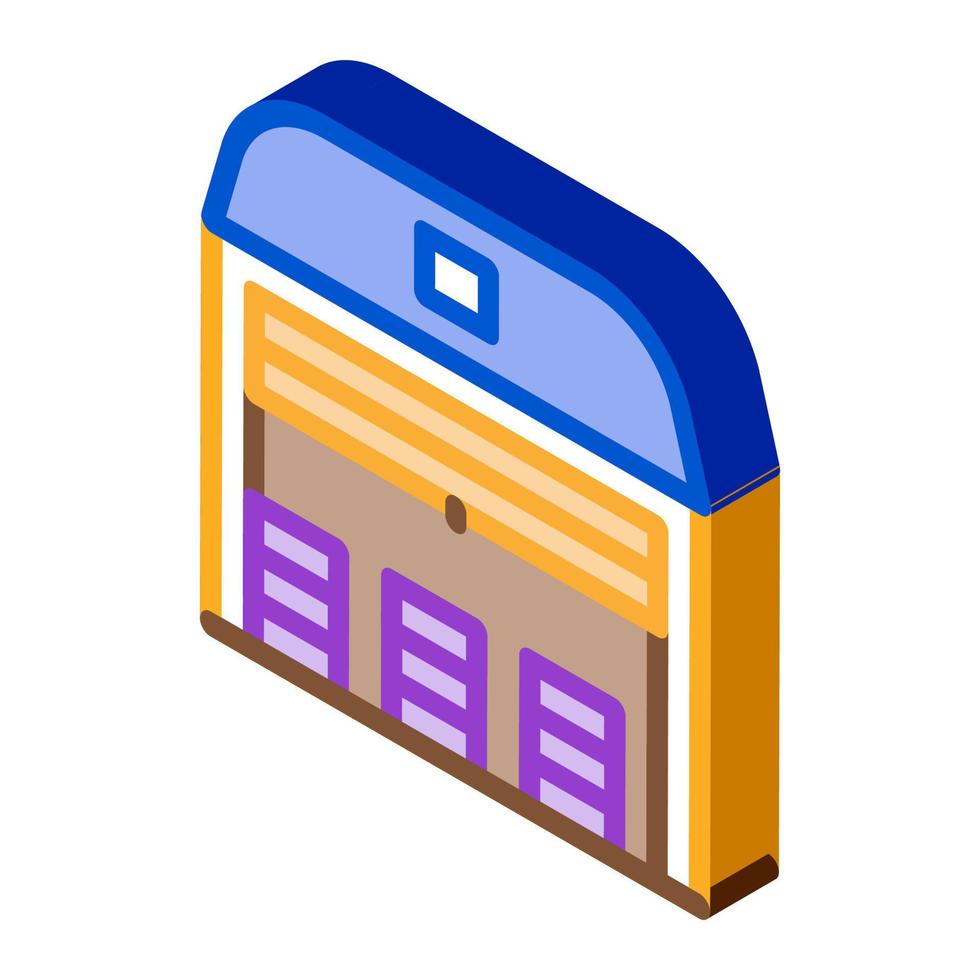 storage garage isometric icon vector illustration