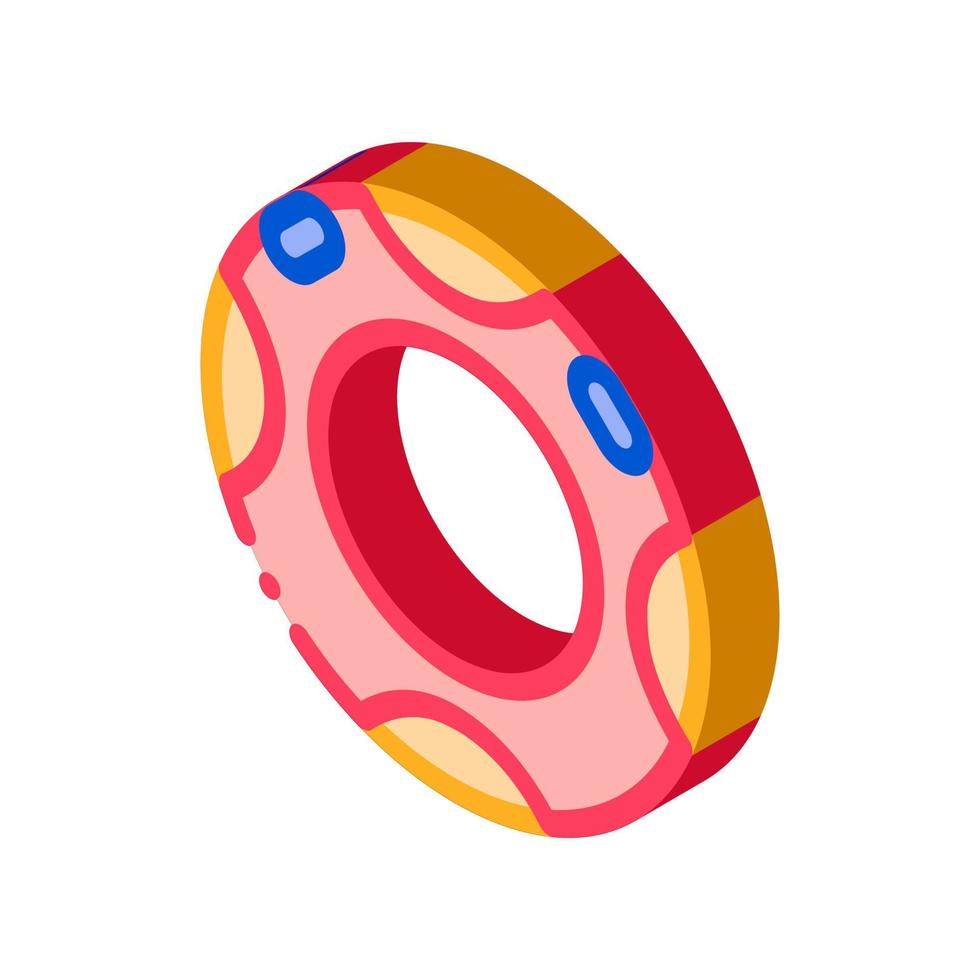 water rubber ring isometric icon vector illustration