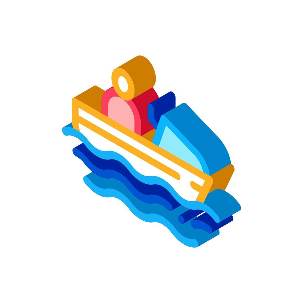 boating isometric icon vector illustration