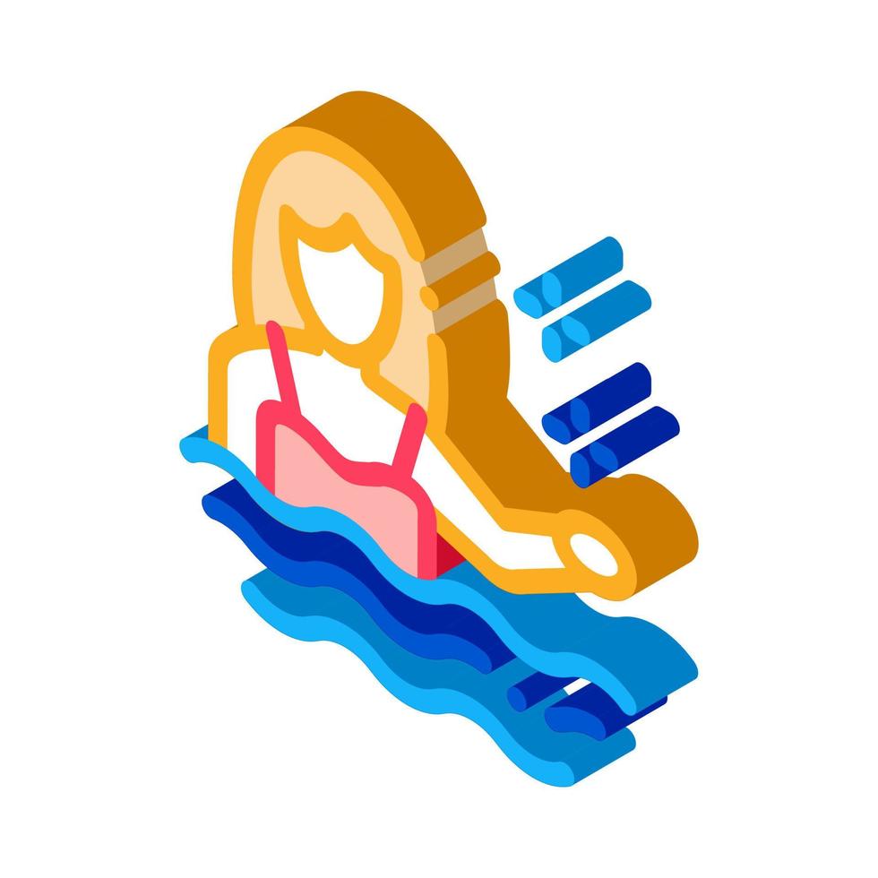 woman swimmer icon vector outline illustration