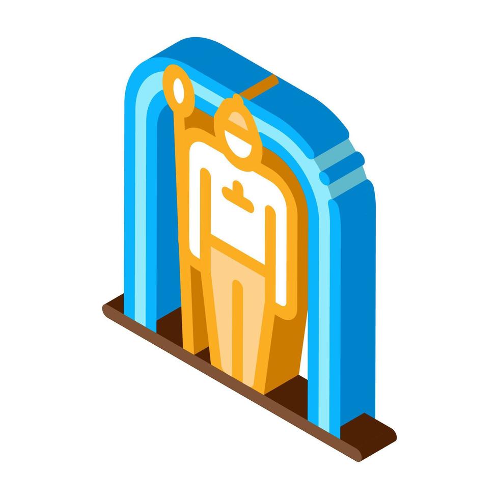 guard man isometric icon vector illustration