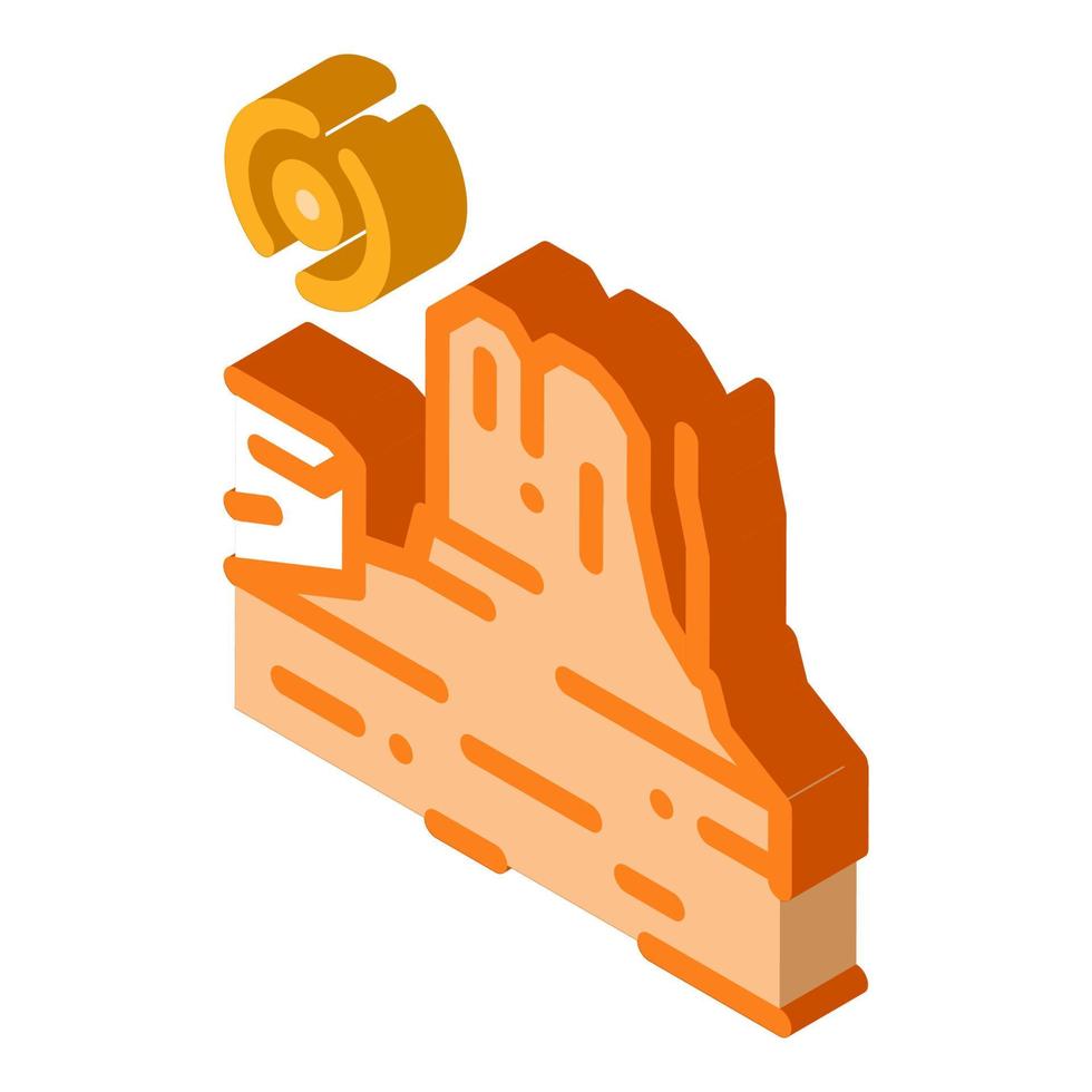 rocky gorge isometric icon vector illustration