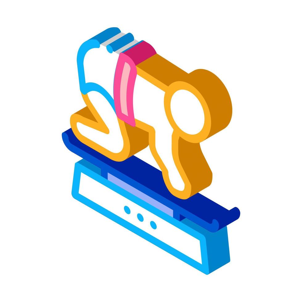 newborn weight measurement isometric icon vector illustration