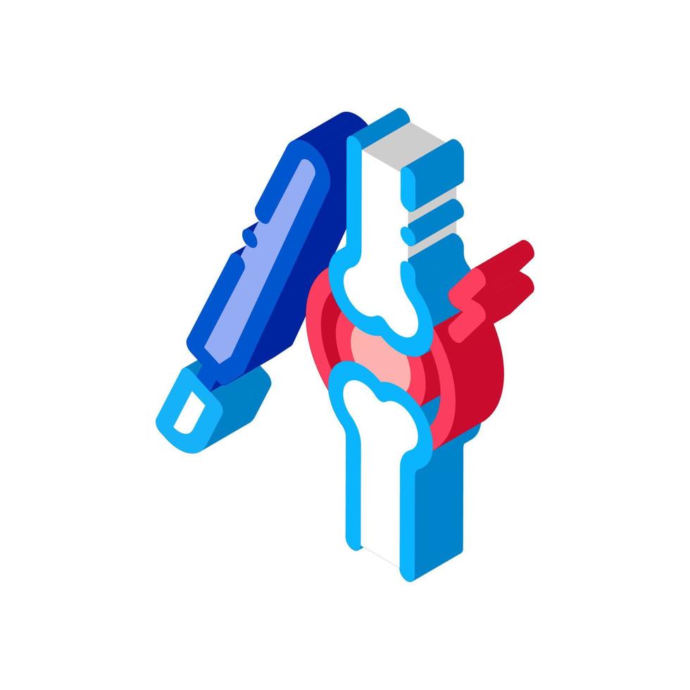arthroscopy check isometric icon vector illustration